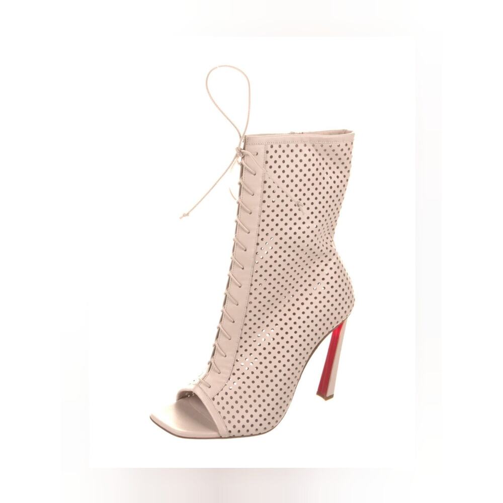 Christian Louboutin Beige perforated leather Gladiator boots 39.5 sz
